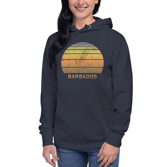 Retro Barbados  Beach Vacation Souvenir Unisex Hoodie Top Sweatshirt