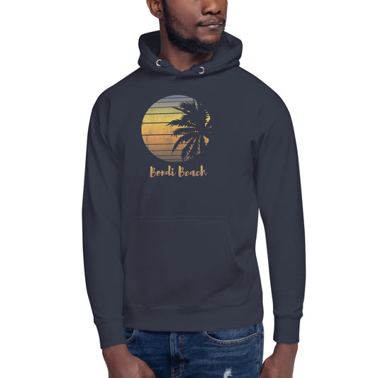 Retro Bondi Beach Australia Palm Tree Vacation Souvenir Unisex Hoodie Top Sweatshirt