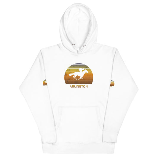 Retro Arlington Horse Racing Track Derby Fan Unisex Hoodie Top Sweatshirt