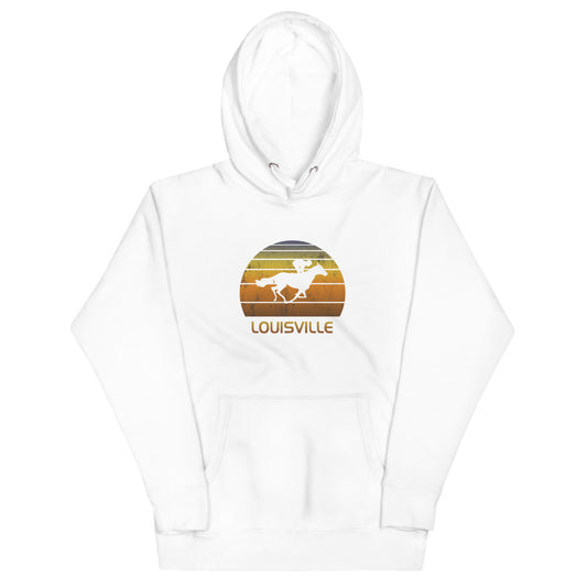 Retro Louisville Kentucky Horse Racing Track Derby Fan Unisex Hoodie Top Sweatshirt