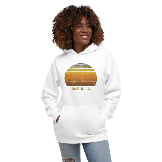 Retro Anguilla Beach Vacation Souvenir Unisex Hoodie Top Sweatshirt