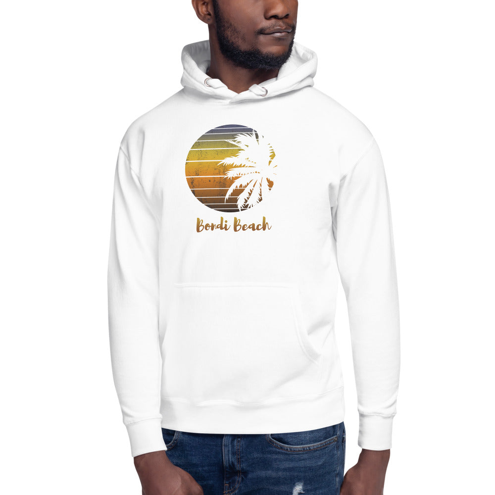 Retro Bondi Beach Australia Palm Tree Vacation Souvenir Unisex Hoodie Top Sweatshirt