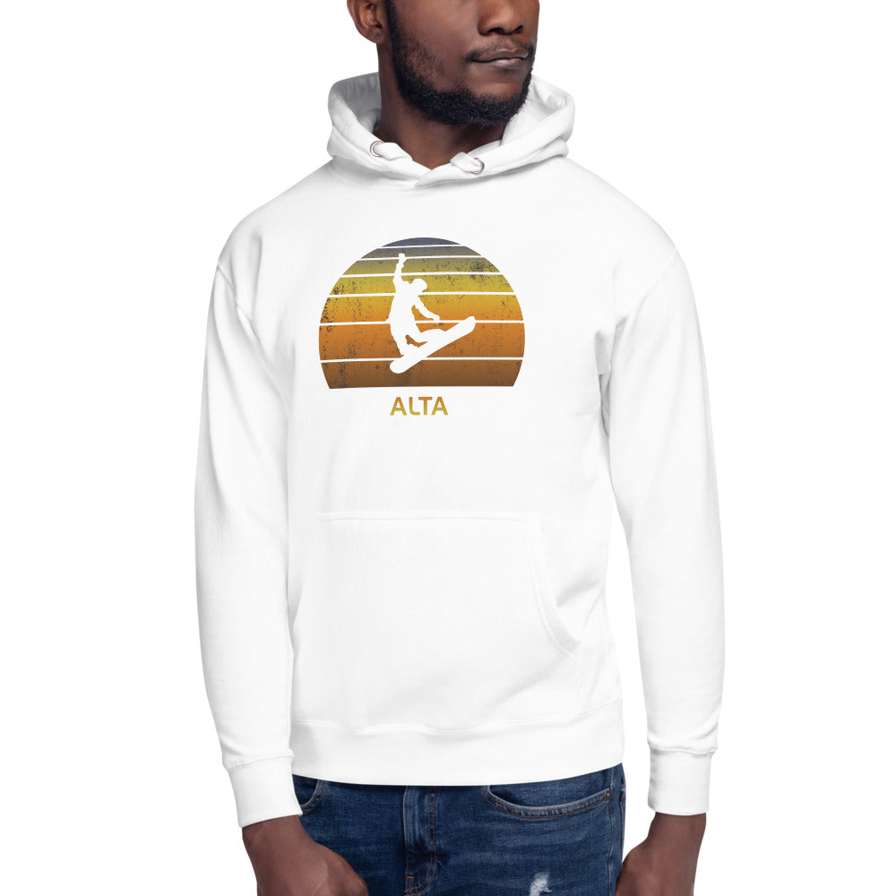 Retro Alta Utah Snowboarding Fan Unisex Hoodie Top Sweatshirt