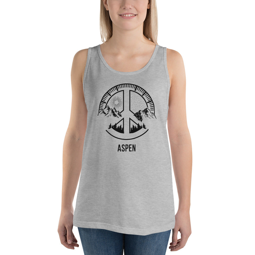 Aspen Colorado Skiing Fan Snowboarding Camping Unisex Tank Top