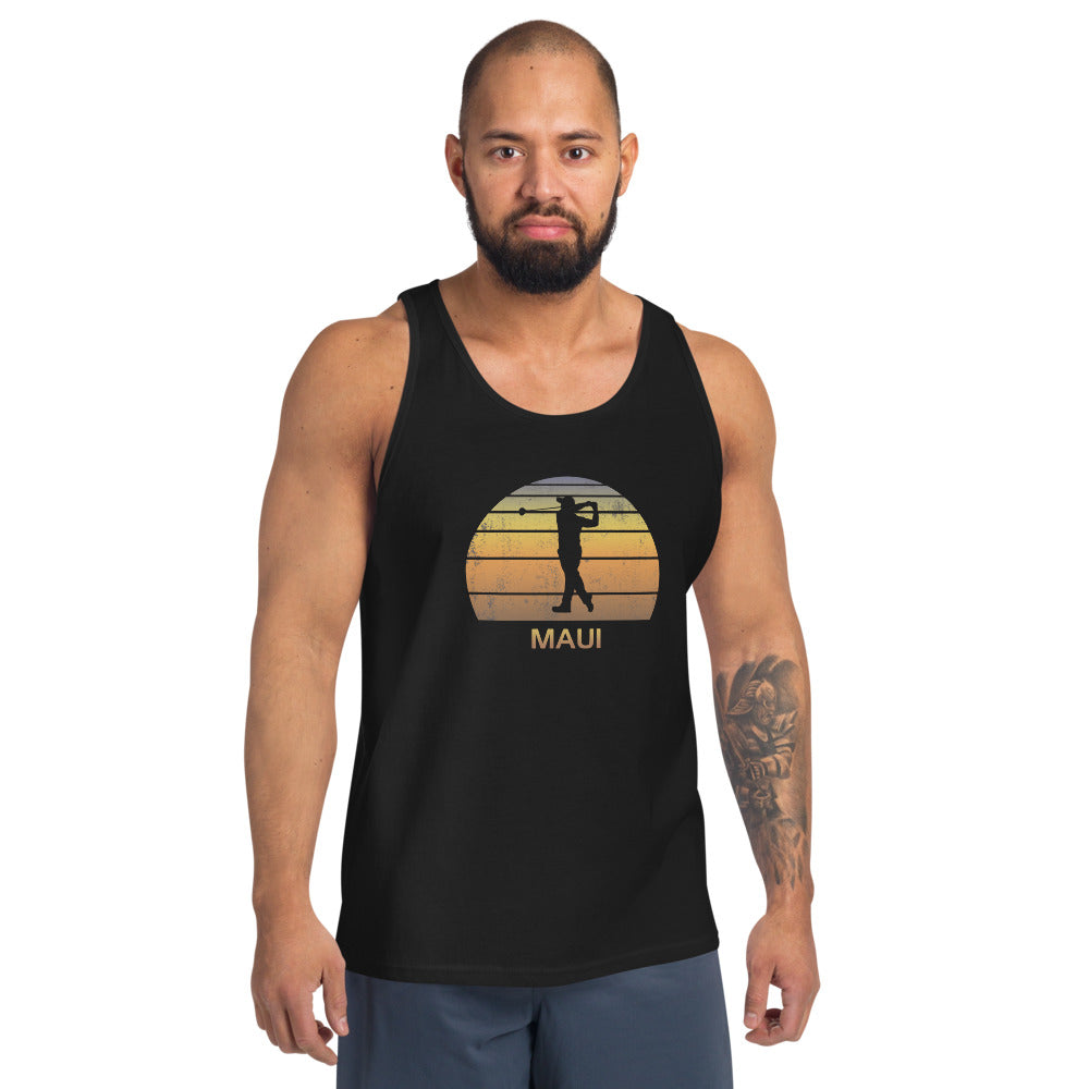 Maui Hawaii Golf Fan Golfer Unisex Tank Top