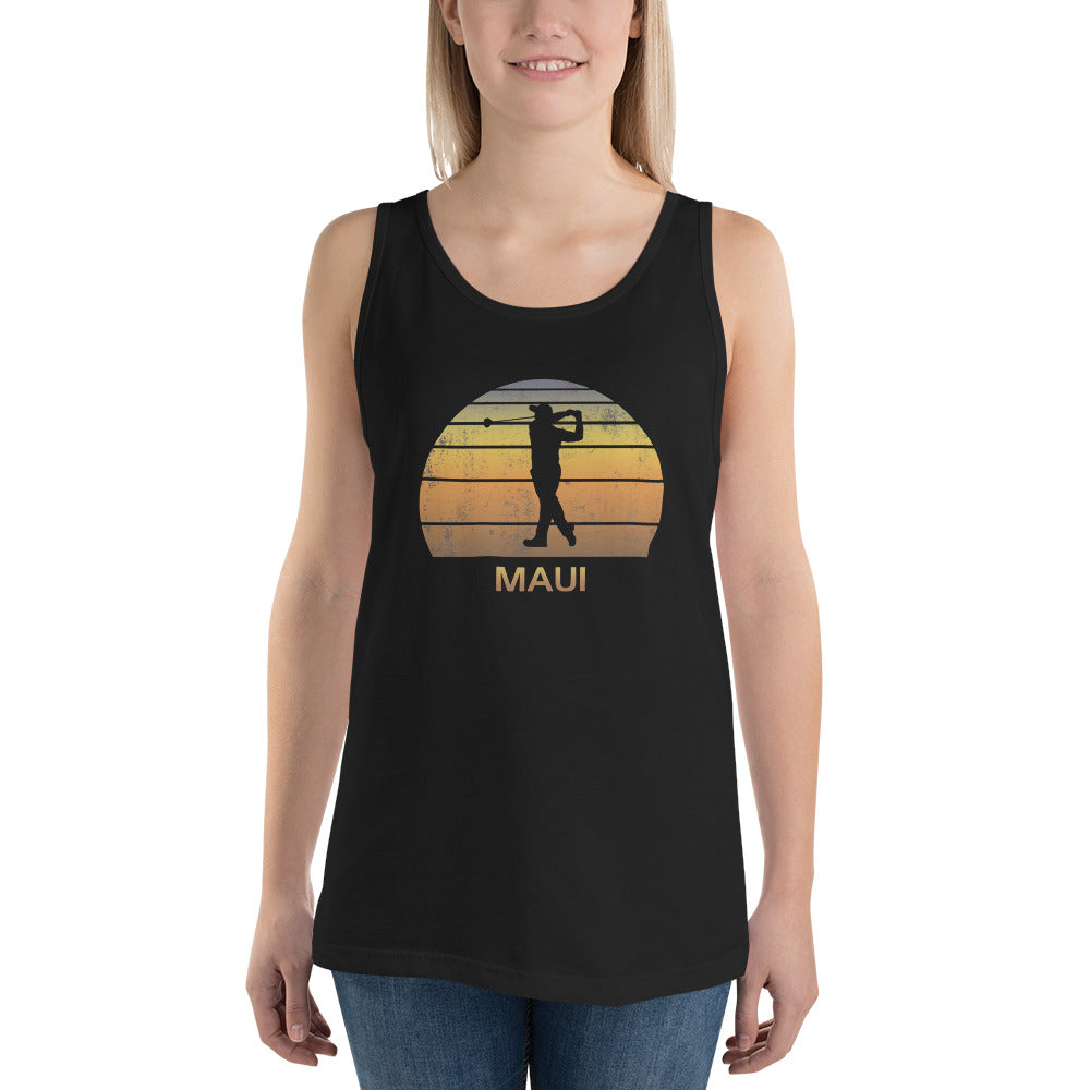 Maui Hawaii Golf Fan Golfer Unisex Tank Top