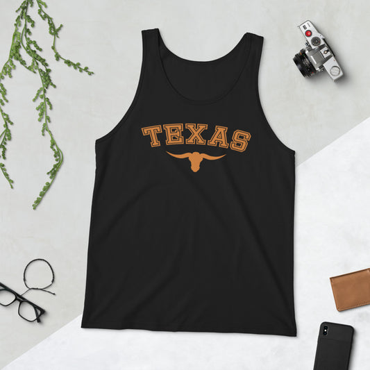 State Of Texas Fan Long Horn College Football Unisex Tank Top