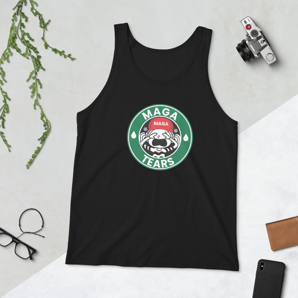 Anti MAGA Tears Pro Democrats Funny Political Anti Trump Unisex Tank Top