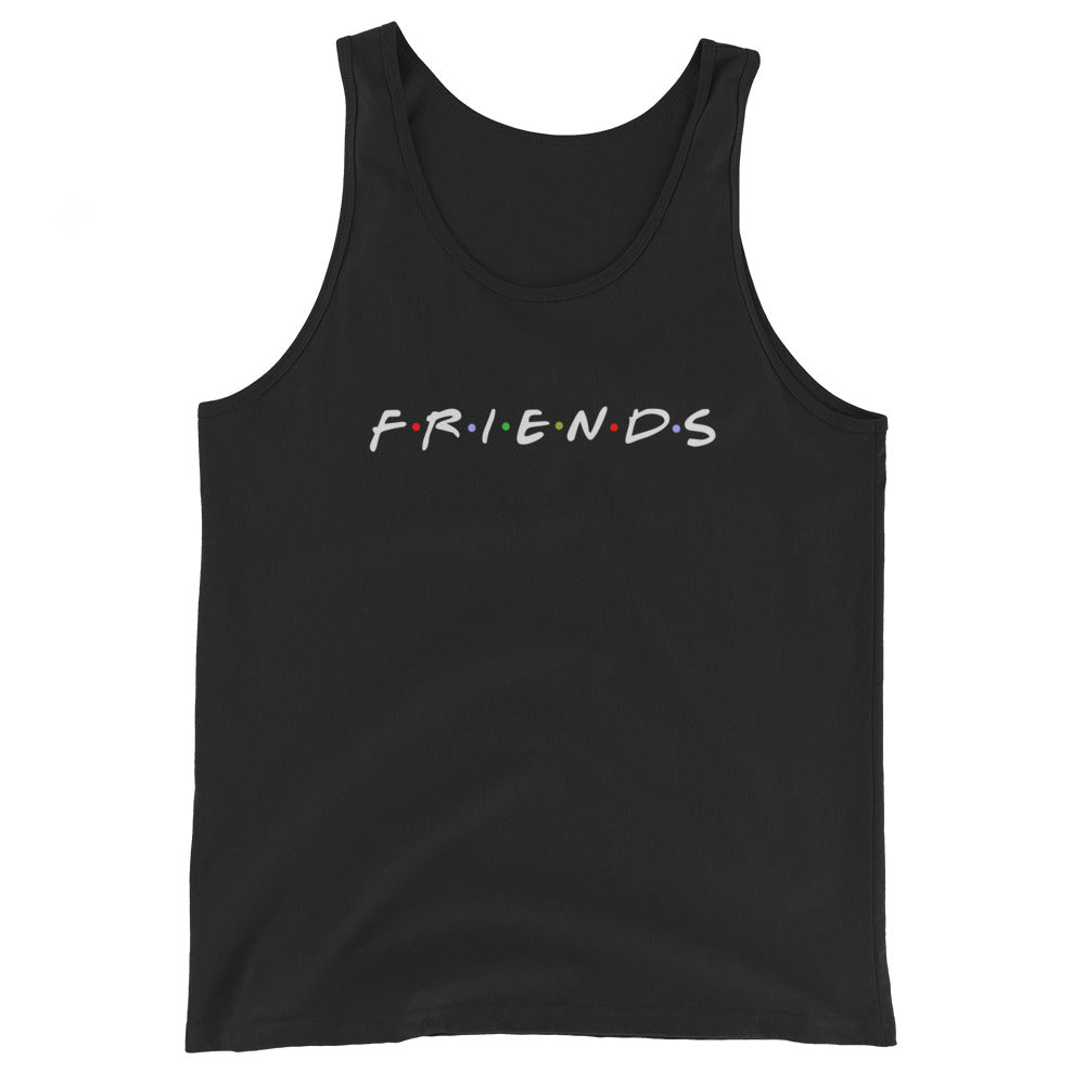 Funny 90s Parody Text TV Logo For Best Friends Unisex Tank Top