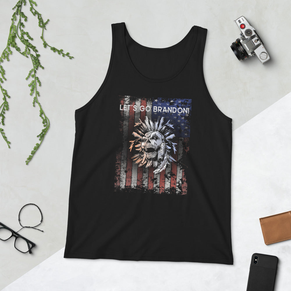 Let's Go Brandon Anti Biden Political Quote Pro Trump Republican Unisex Tank Top