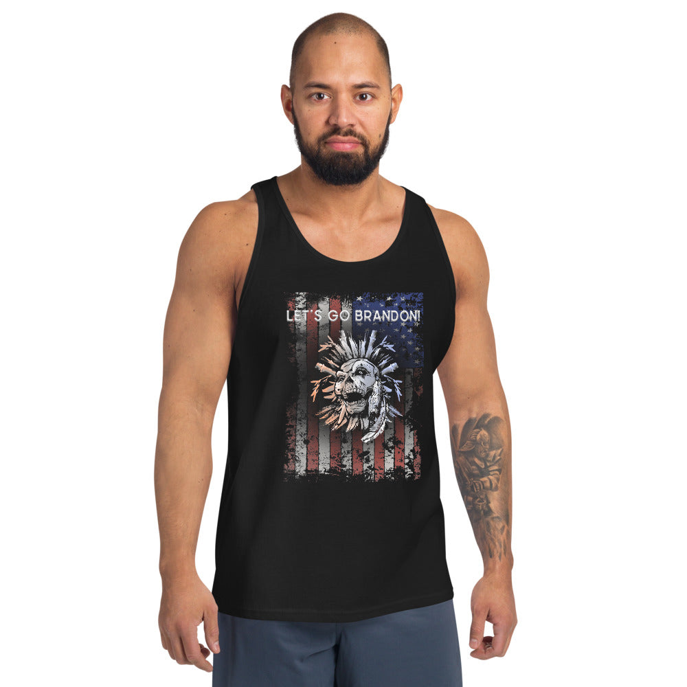 Let's Go Brandon Anti Biden Political Quote Pro Trump Republican Unisex Tank Top