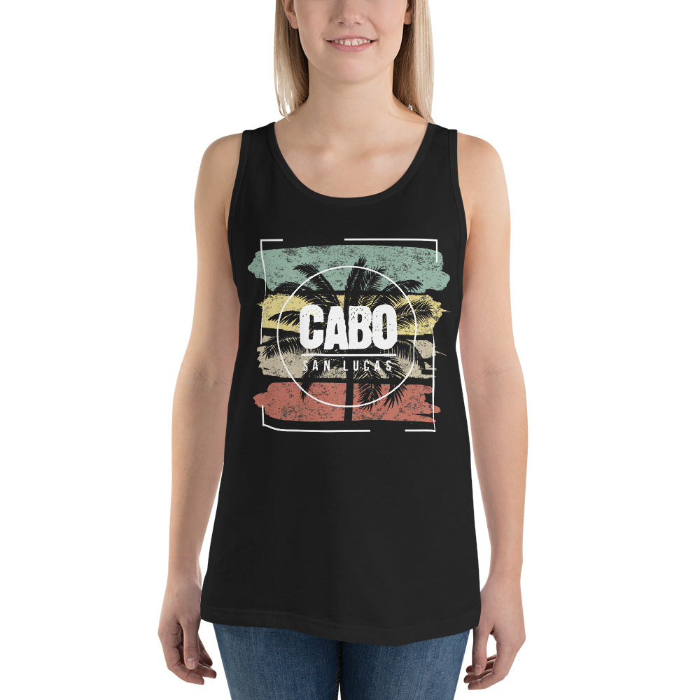 Cool Cabo San Lucas Mexico Beach Palm Tree Vacation Souvenir Unisex Tank Top