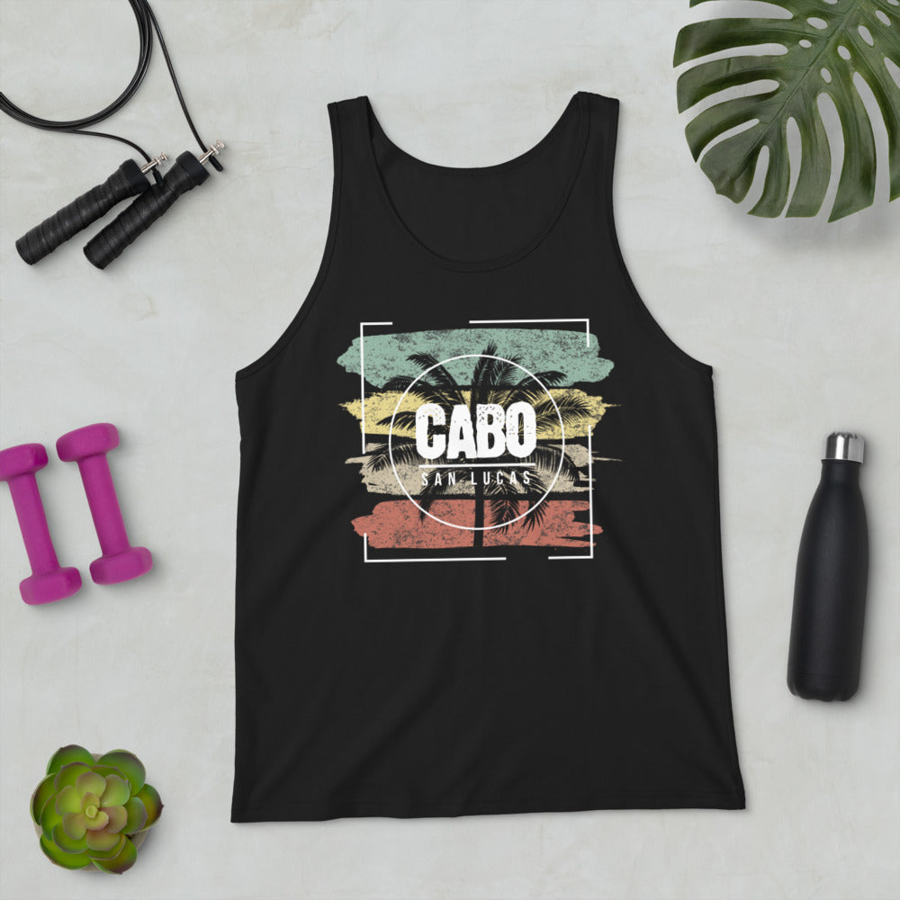 Cool Cabo San Lucas Mexico Beach Palm Tree Vacation Souvenir Unisex Tank Top