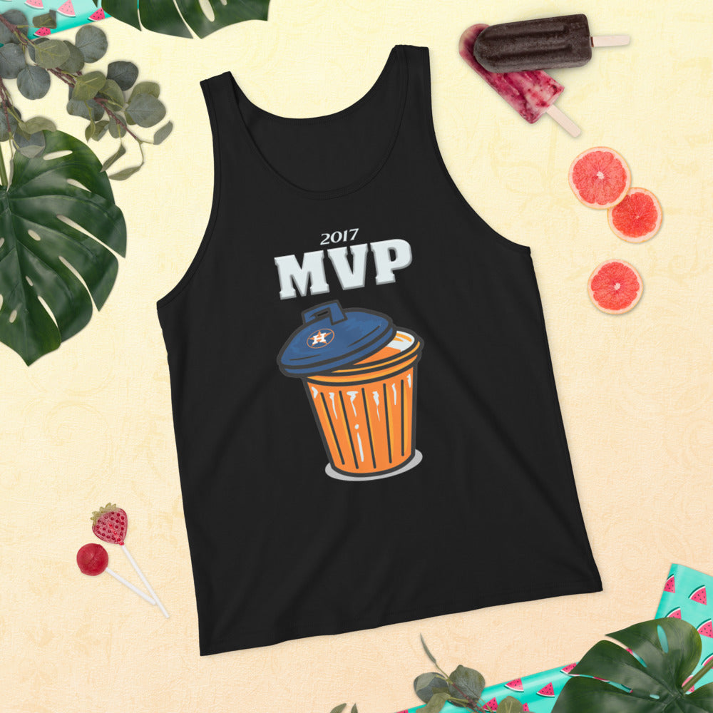 Anti Houston Baseball Funny Trash Can MVP Sarcastic Unisex Tank Top