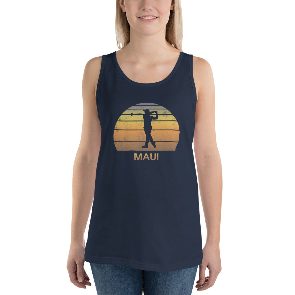 Maui Hawaii Golf Fan Golfer Unisex Tank Top