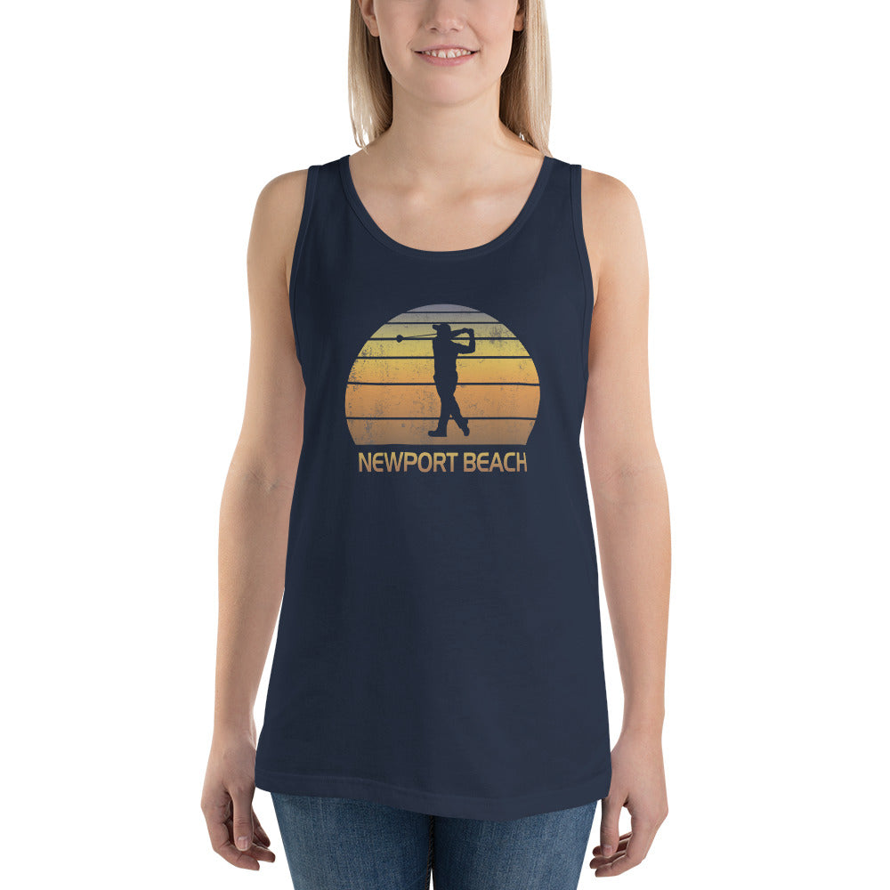 Newport Beach California Golf Fan Golfer Unisex Tank Top