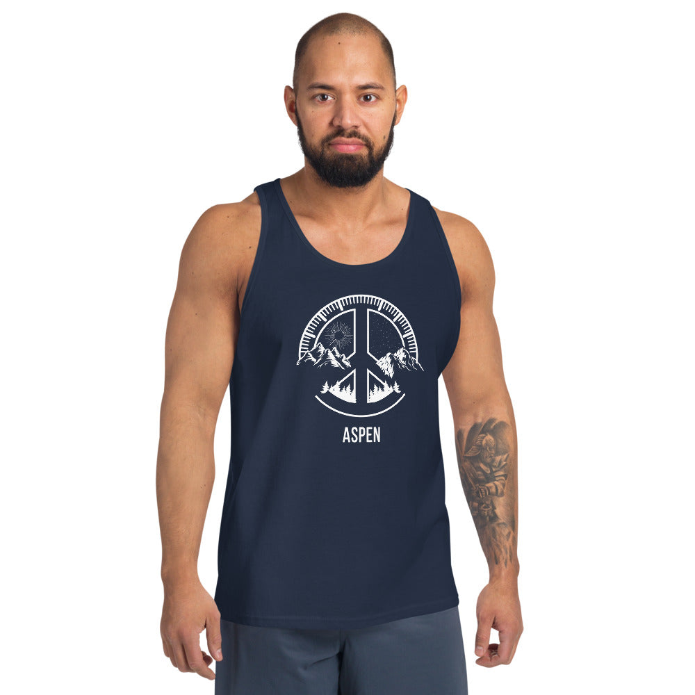 Aspen Colorado Skiing Snowboarding Camping Fan Unisex Tank Top