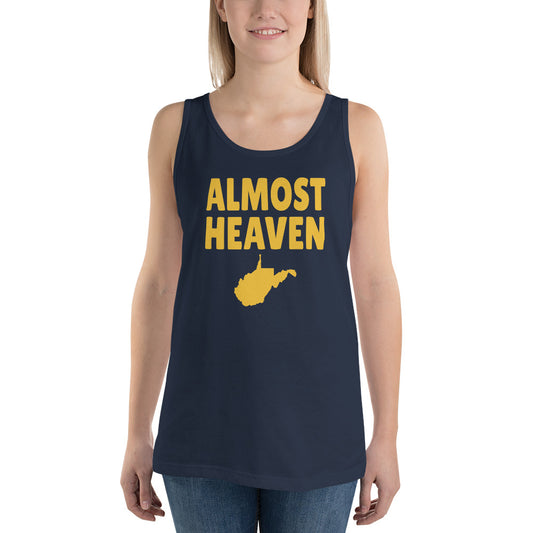 Almost Heaven West Virginia Fan College Football Unisex Tank Top