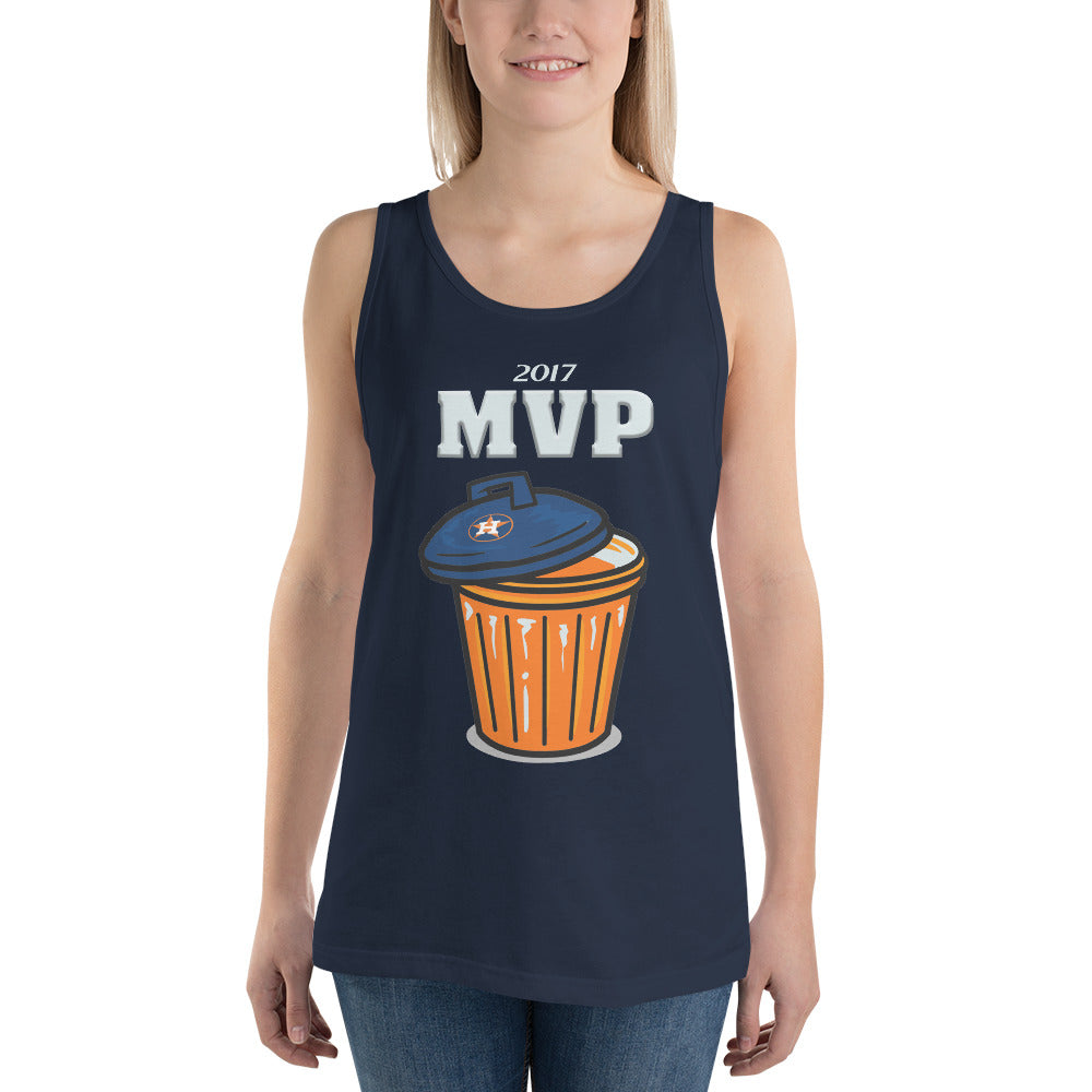 Anti Houston Baseball Funny Trash Can MVP Sarcastic Unisex Tank Top