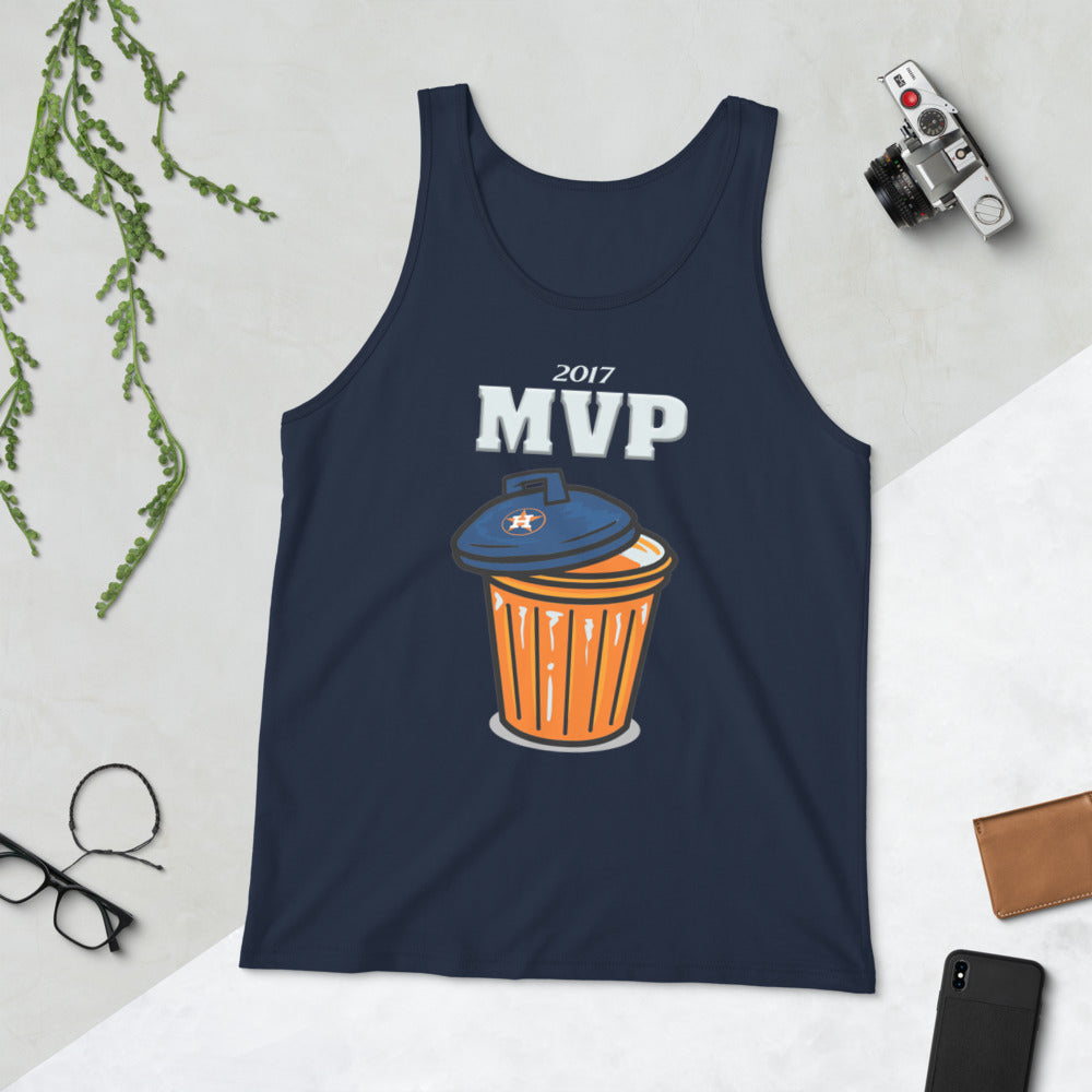 Anti Houston Baseball Funny Trash Can MVP Sarcastic Unisex Tank Top