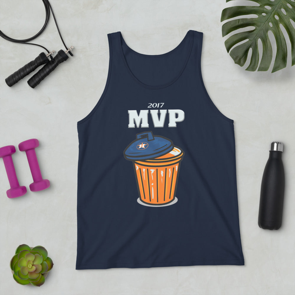 Anti Houston Baseball Funny Trash Can MVP Sarcastic Unisex Tank Top