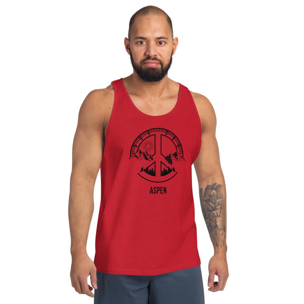 Aspen Colorado Skiing Fan Snowboarding Camping Unisex Tank Top