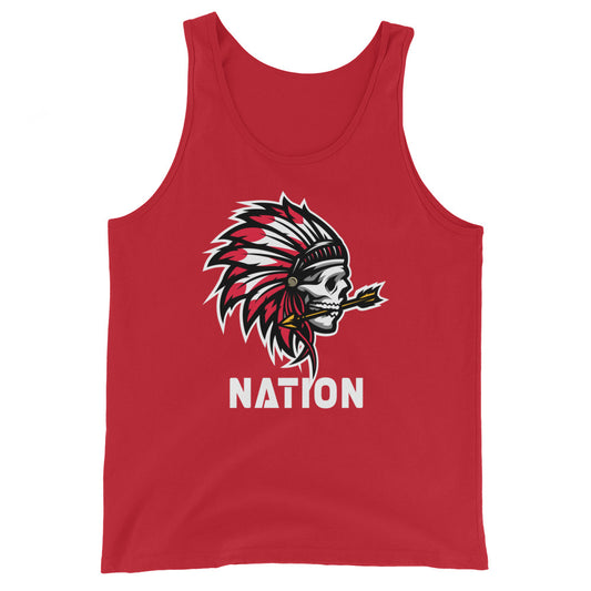 Chief Nation Football Fan Indian Unisex Tank Top