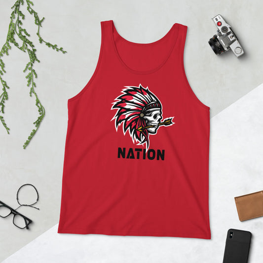 Indian Chief Nation Football Fan Unisex Tank Top