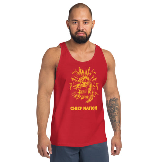 Indian Chief Nation Football Fan Unisex Tank Top
