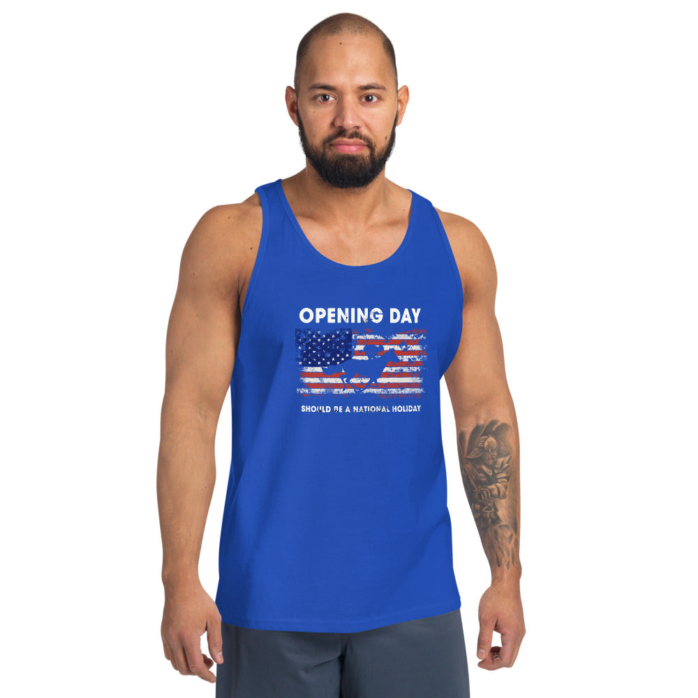 Opening Day Horse Racing Track Race Derby Fan USA Flag Unisex Tank Top