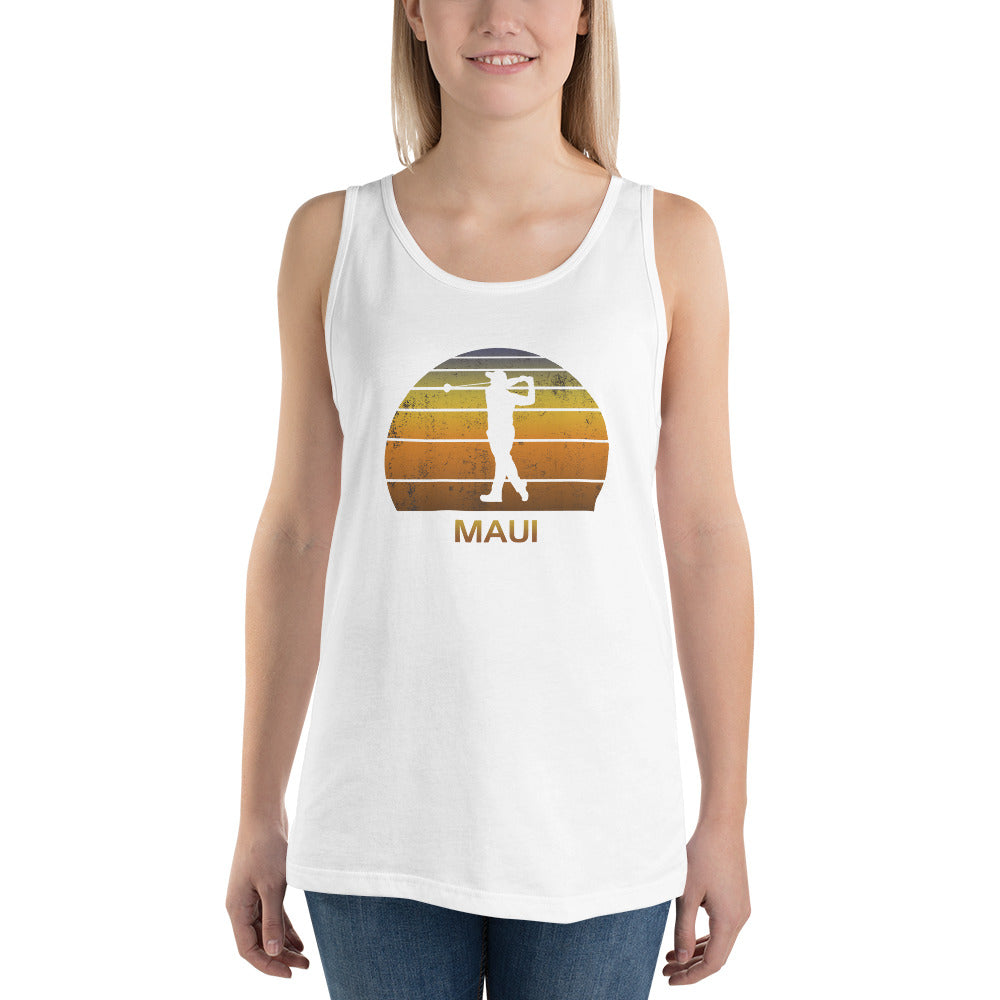 Maui Hawaii Golf Fan Golfer Unisex Tank Top