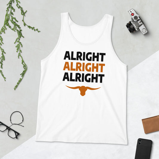 Alright Alright Alright Texas Fan College Football Unisex Tank Top