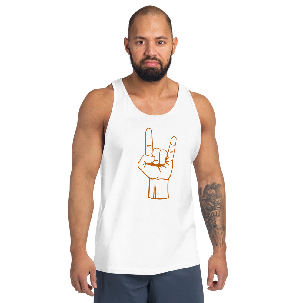 Texas Rocker Long Horn Hand Sign College Football Fan Unisex Tank Top