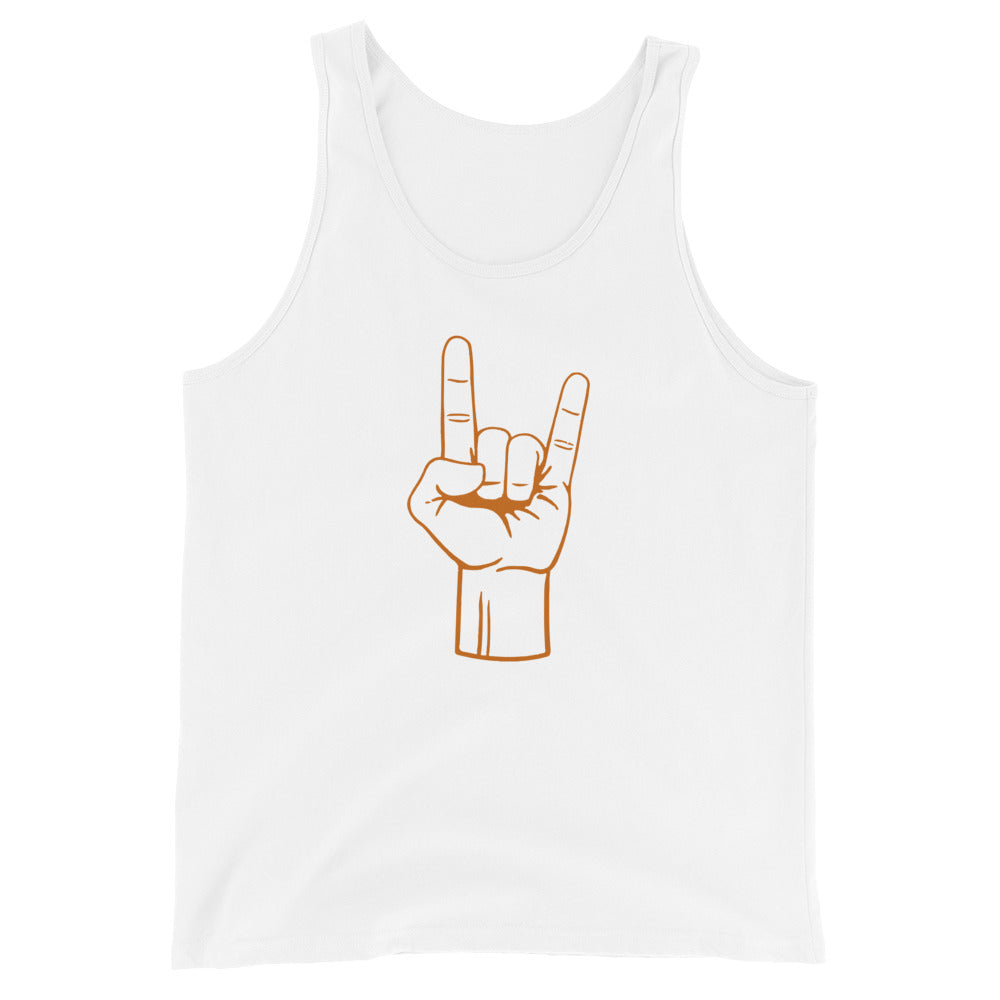 Texas Rocker Long Horn Hand Sign College Football Fan Unisex Tank Top