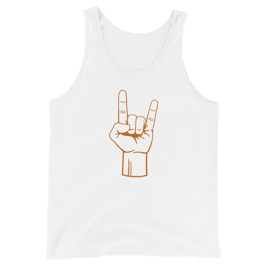 Texas Rocker Long Horn Hand Sign College Football Fan Unisex Tank Top