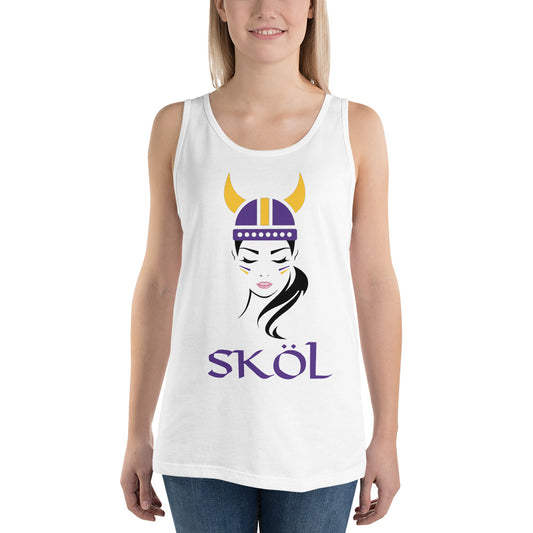 Skol Viking Chant Slogan Female Girl Minnesota Fan Football Unisex Tank Top