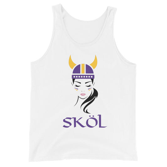 Skol Viking Chant Slogan Female Girl Minnesota Fan Football Unisex Tank Top