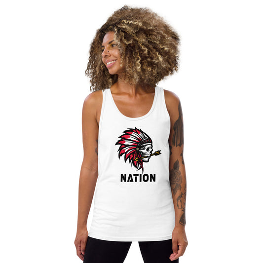 Indian Chief Nation Football Fan Unisex Tank Top