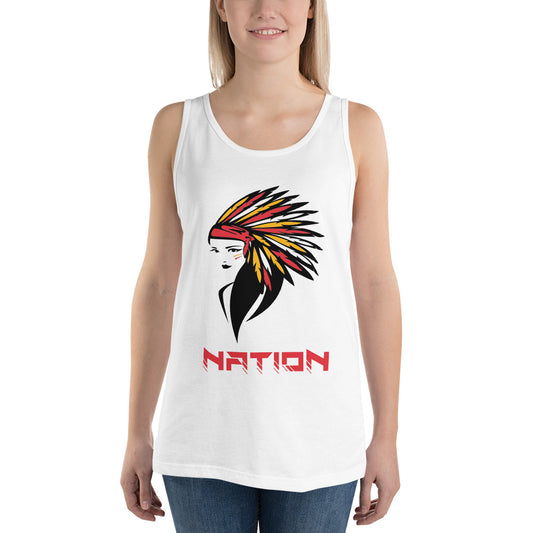 Indian Chief Nation Female Football Fan Unisex Tank Top