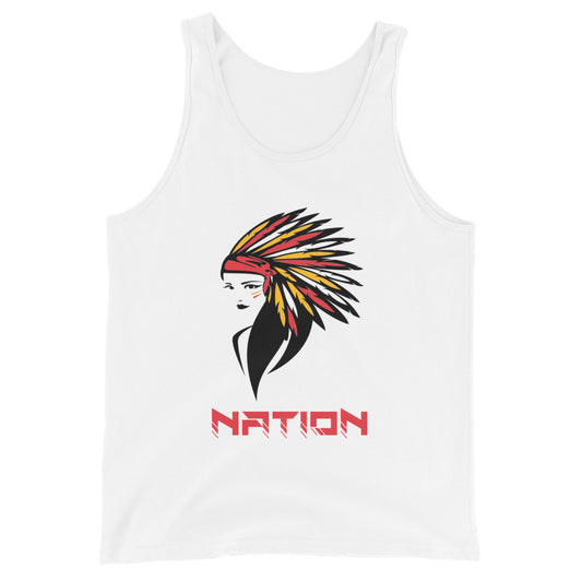 Indian Chief Nation Female Football Fan Unisex Tank Top