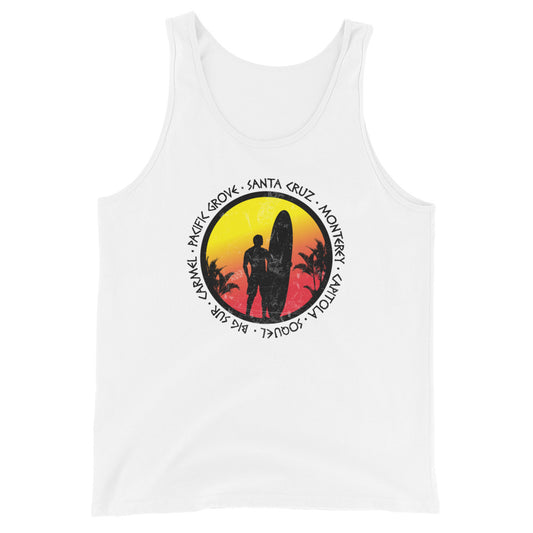 Cool Santa Cruz California Surf Fan Surfing Lover Beach Unisex Tank Top