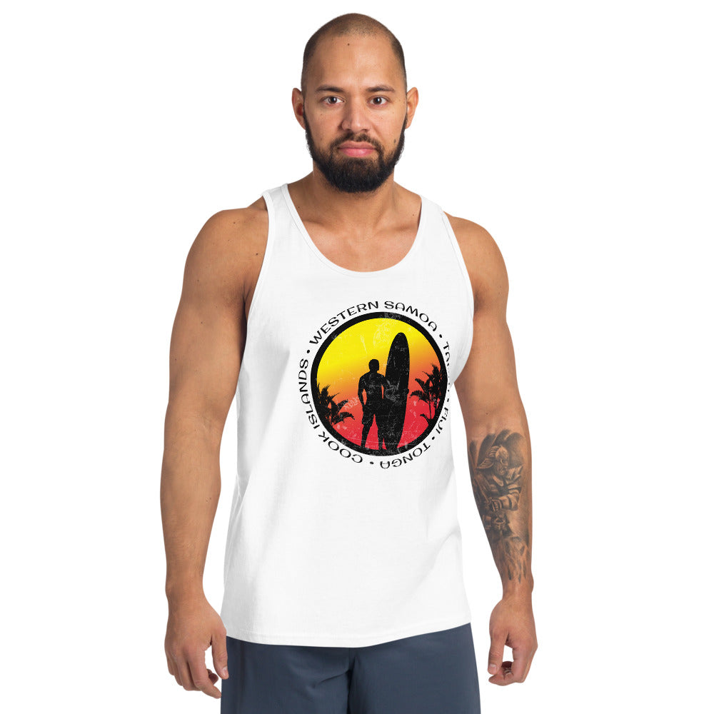 Cool Pacific Islands Surf Fan Surfing Lover Beach Unisex Tank Top