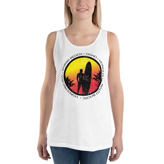 Cool Oahu Hawaii Surf Fan Surfing Lover Beach Unisex Tank Top