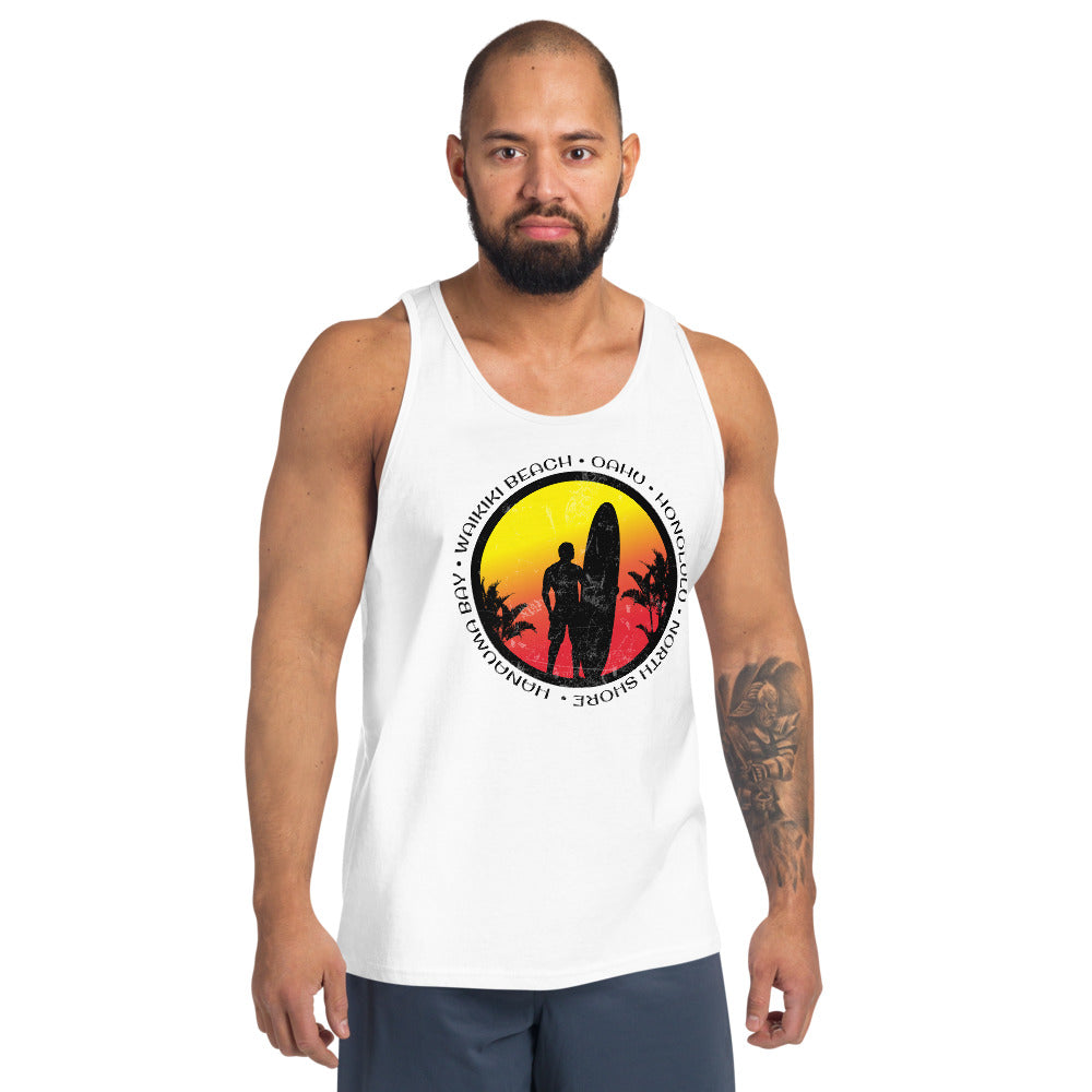 Cool Oahu Hawaii Surf Fan Surfing Lover Beach Unisex Tank Top