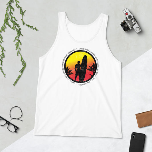 Cool Mexico Surf Fan Surfing Lover Beach Unisex Tank Top