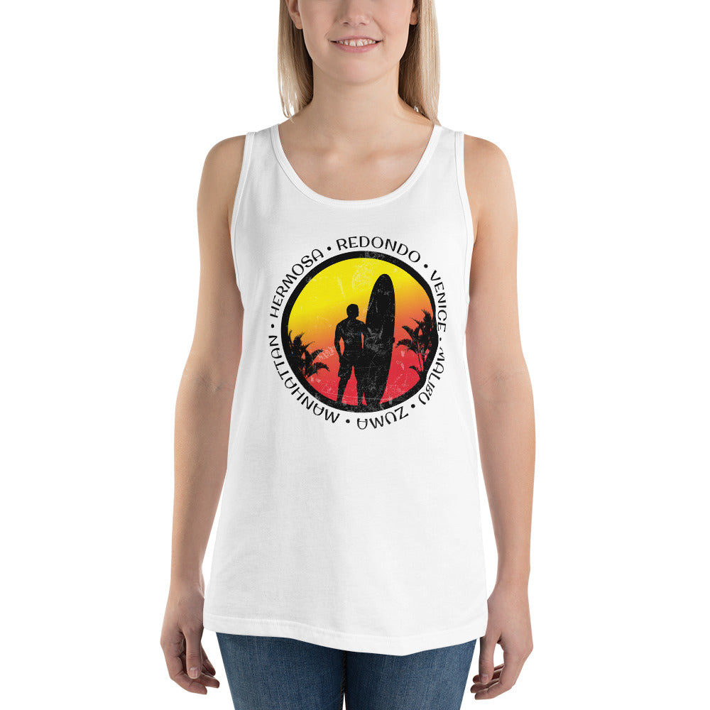 Cool Los Angeles California Surf Fan Surfing Lover Beach Unisex Tank Top