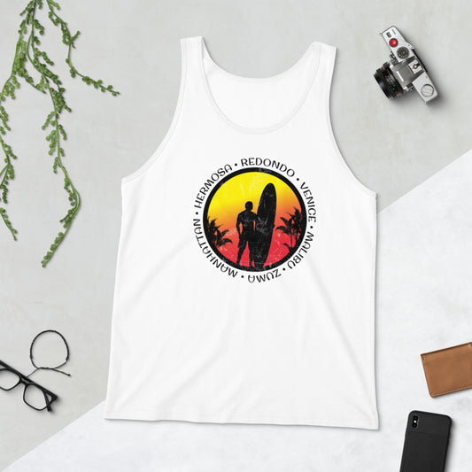 Cool Los Angeles California Surf Fan Surfing Lover Beach Unisex Tank Top