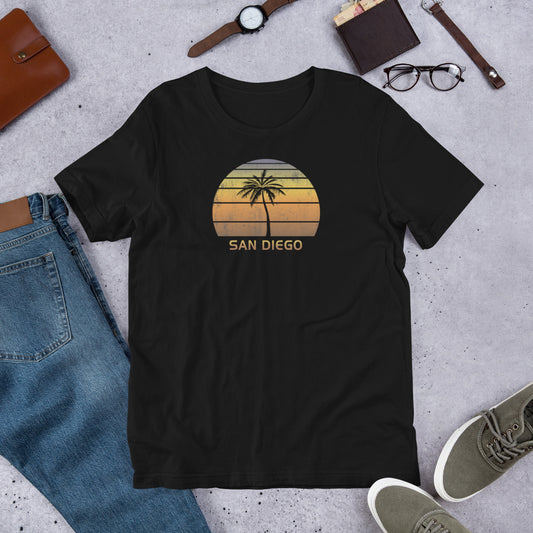 Vintage San Diego California Beach Sunset Unisex T-Shirt