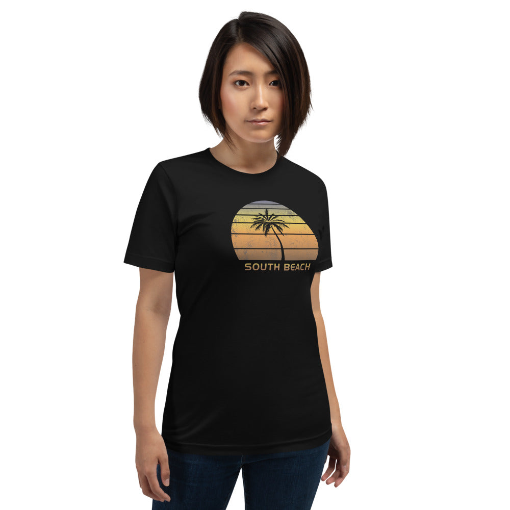 Vintage South Beach Miami Florida Sunset Unisex T-Shirt