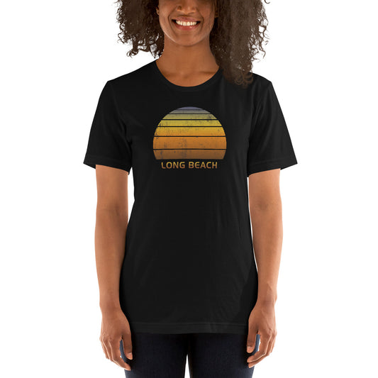 Retro Long Beach California Sunset Unisex T-Shirt